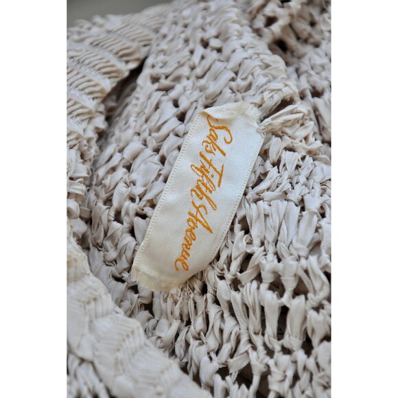 40s 50s Ivory Crochet Dress Marina California Saks Fifth Avenue See Through XXS - Picture 9 of 10